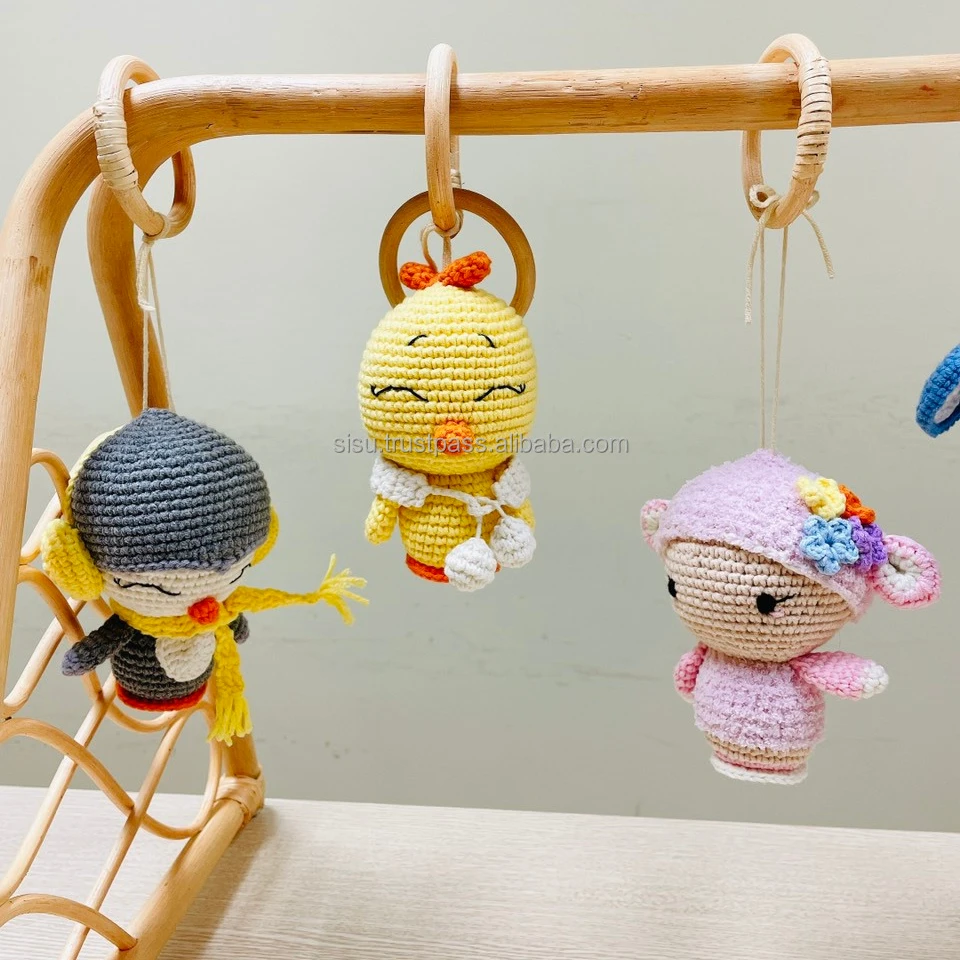 Ротанговый детский игровой тренажерный зал Монтессори с игрушками экологически чистые игрушки подвесная рама ротанговая мебель для детей декор Babycare