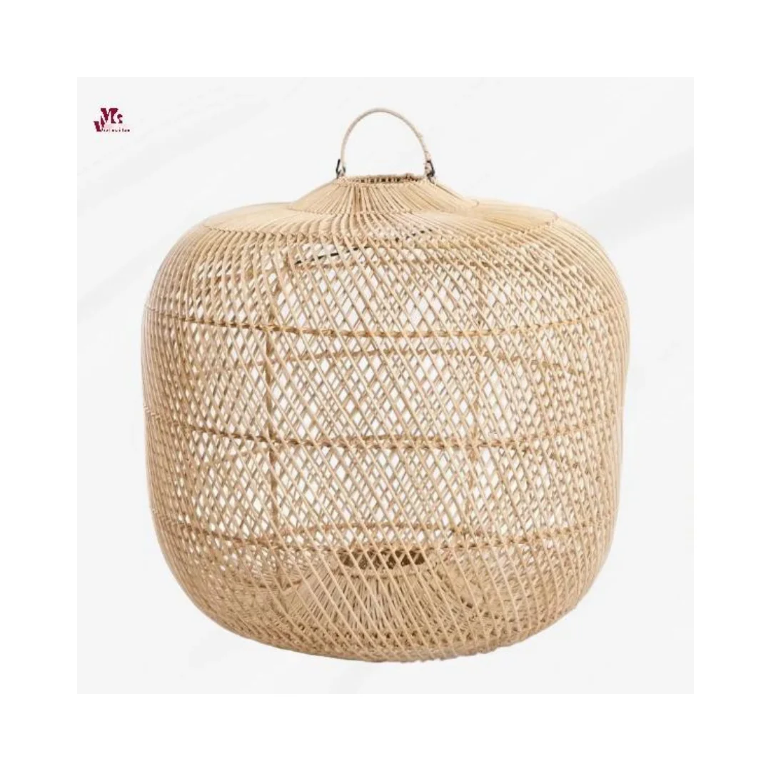 Lampshade Hanging Chandelier Pendant Lights Wicker Handwoven Hanging Lamp Shades Cover Decor Wholesale Handicraft Rattan Bamboo