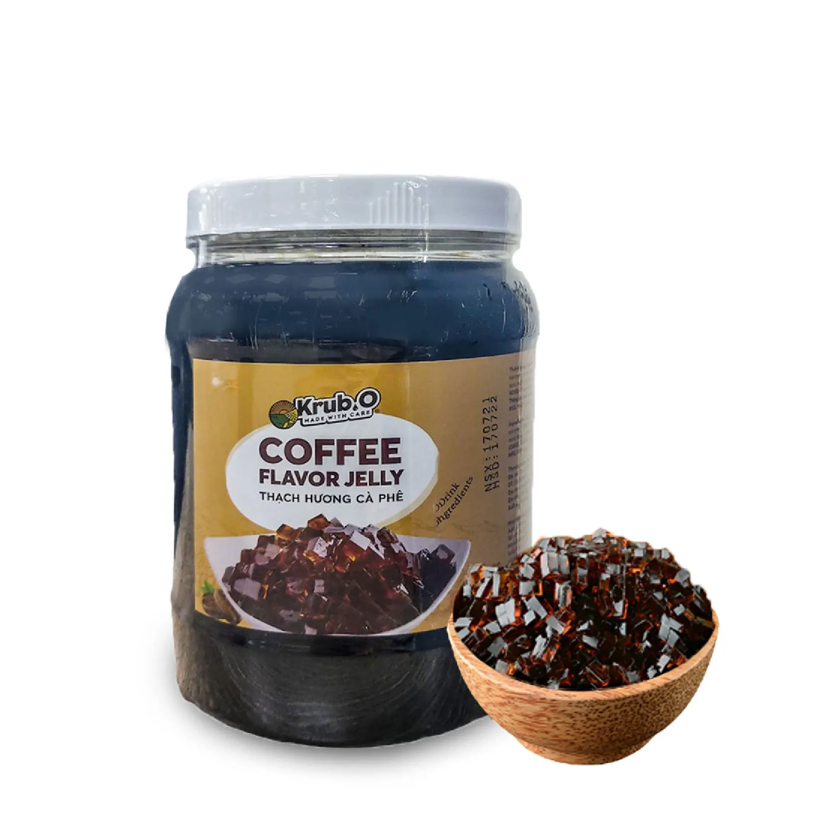 Coffee Flavour Jelly Bubble Milk Tea Topping Ingredients Coffee Jelly For Bubble Tea soft drinks Wholesale suppliers
