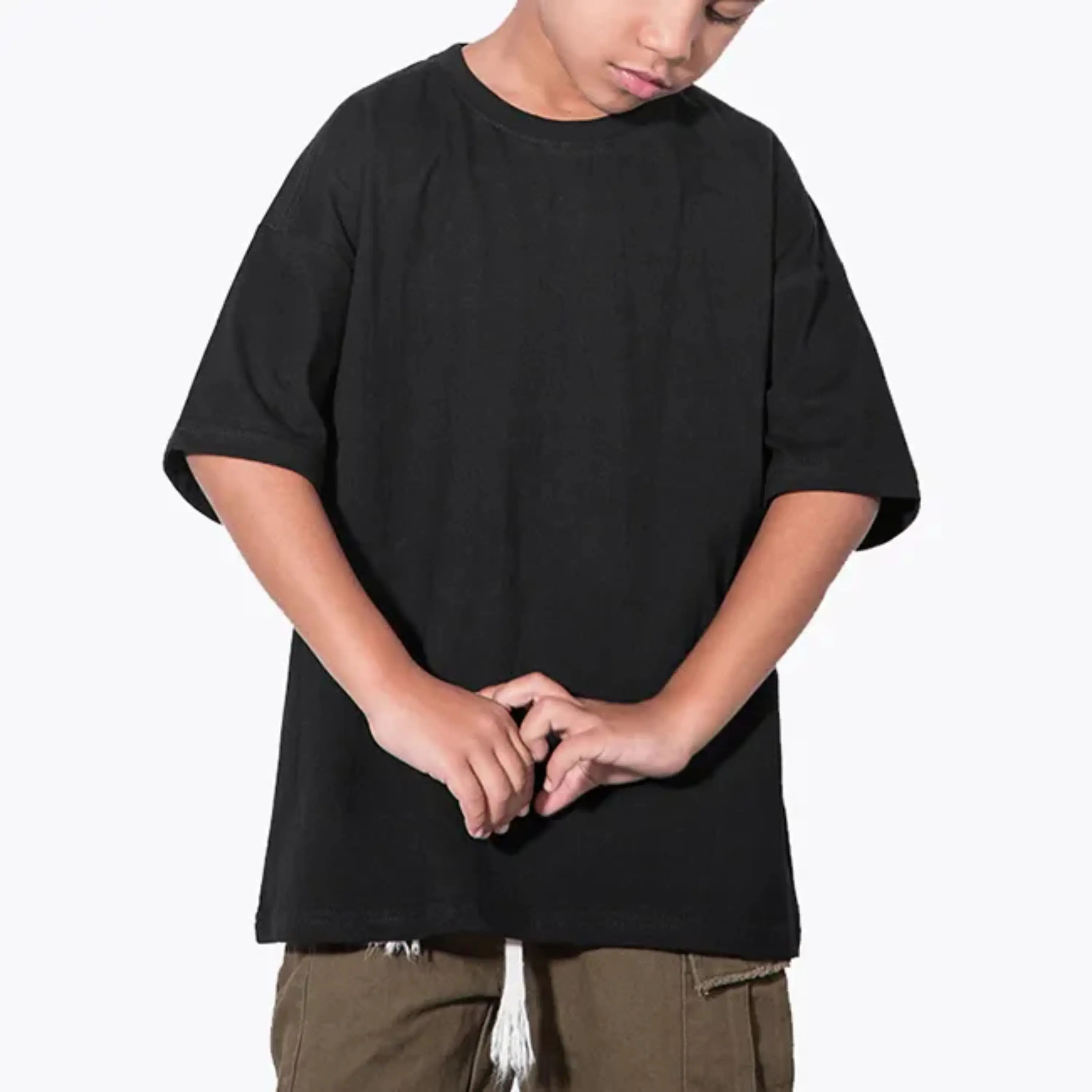 Kids Oversized T Shirts With Printed High Quality High Street Loose Drop Shoulder T-shirts Children Printed Animal T Shirt