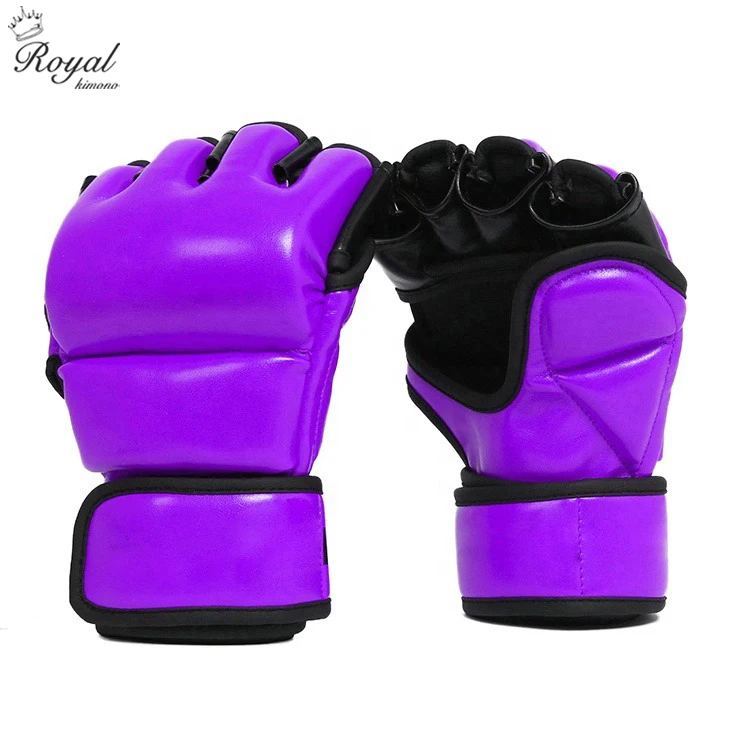 Free Customized Logo Wholesale Fight Grappling And Training Sparring Gloves MMA Leather Gloves
