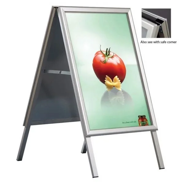 Indoor Outdoor A Board Pavement Sign Round or Mitred Corner  B2 50 x 70 cm Free Standing A Board Poster Board