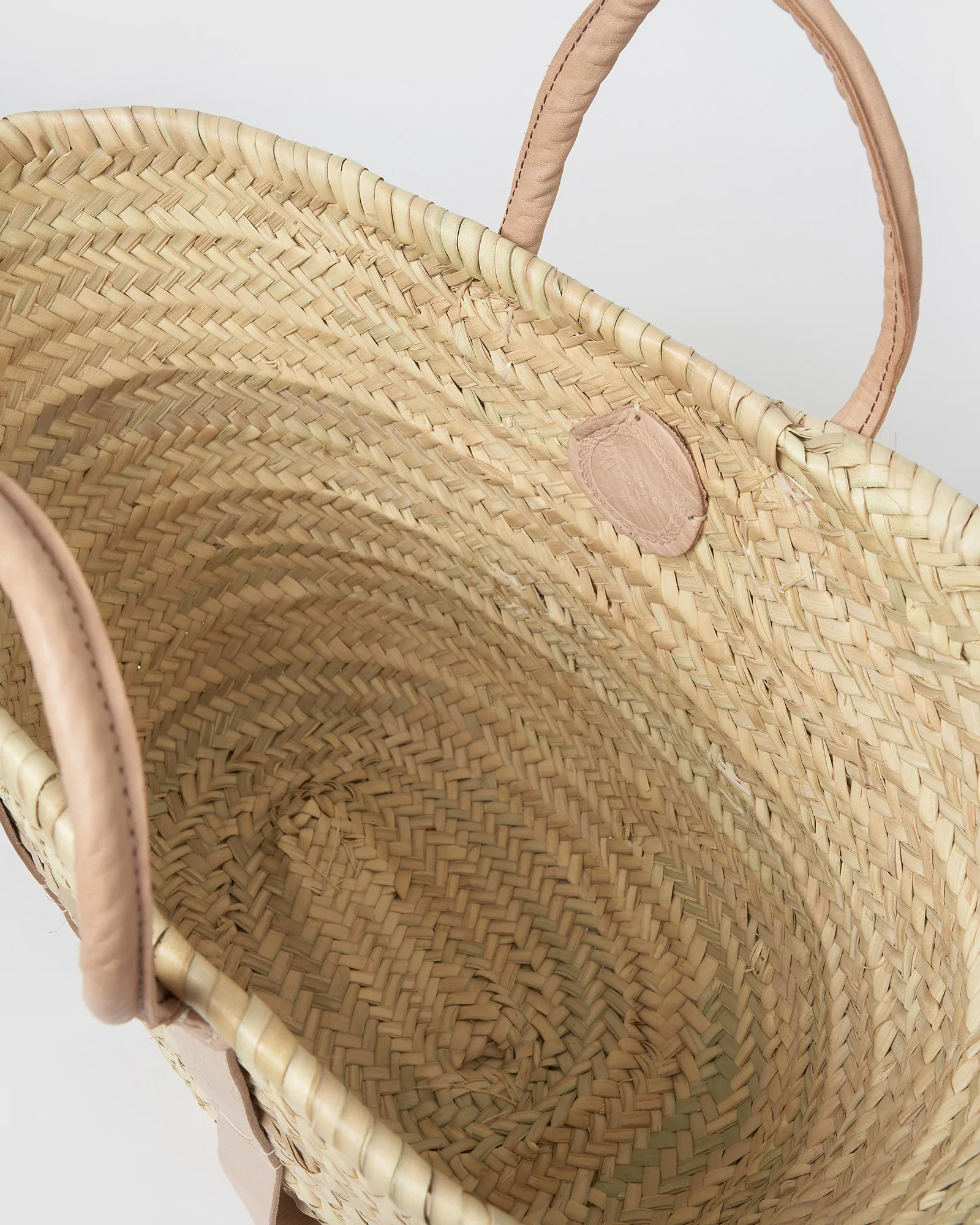 Handwoven Moroccan Basket Bag Beach Summer bag Straw Basket Bags With  Leather Handles