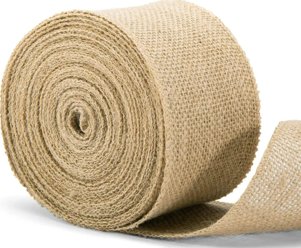 Bulk Quality Pure 100% Eco Friendly Tree Wrap Tape Jute Burlap Hessian Fabric Wholesale Linen Fabrics Printed original jute.