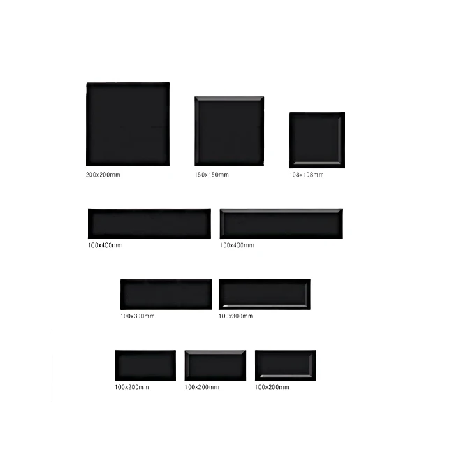 Black Glossy Tiles For Kitchen & Room Decoration Uses Tiles Subway Tiles 4X12 Size  Manufacture in good price from India