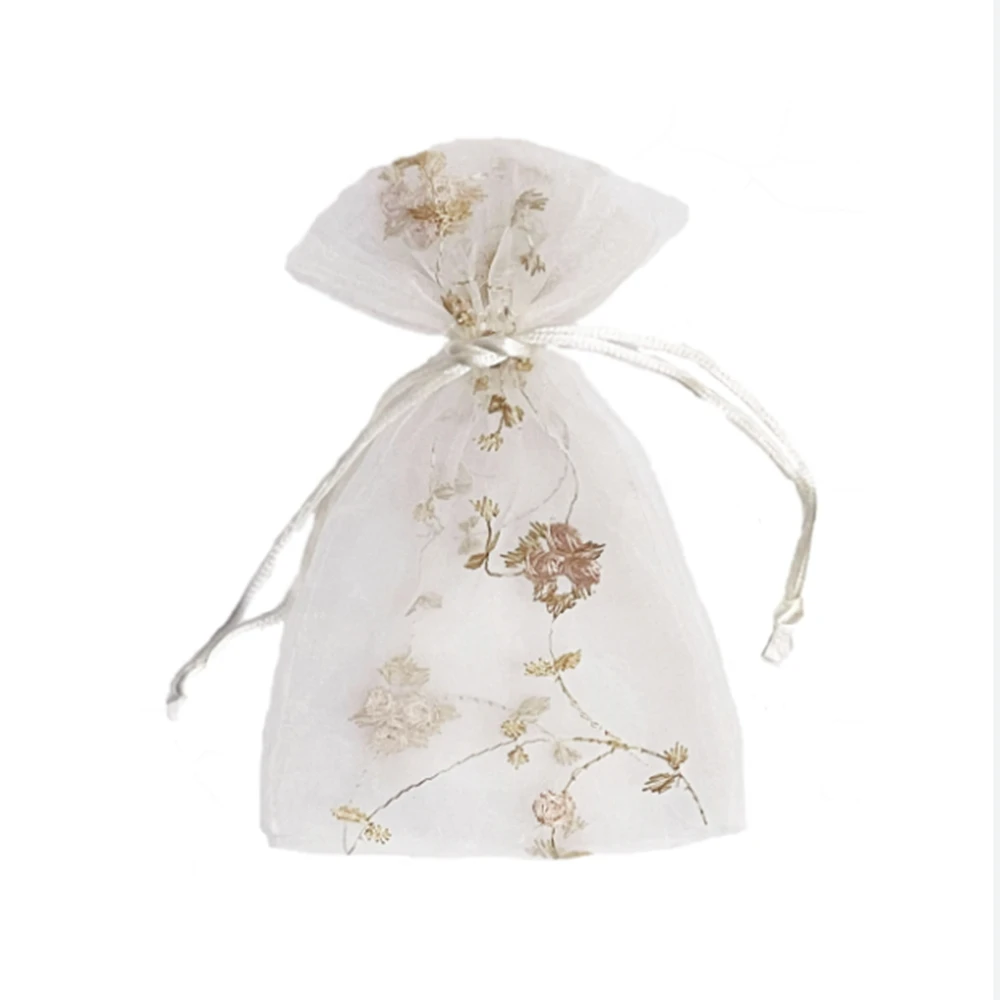 Custom Small Gift Silk Satin Drawstring Jewelry Pouch Bags Packaging With Logo high-end