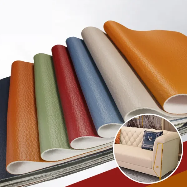 PU Vegan Microfiber Synthetic Faux Textile Leather Material Imitation Protein Leather Fabric For Clothes