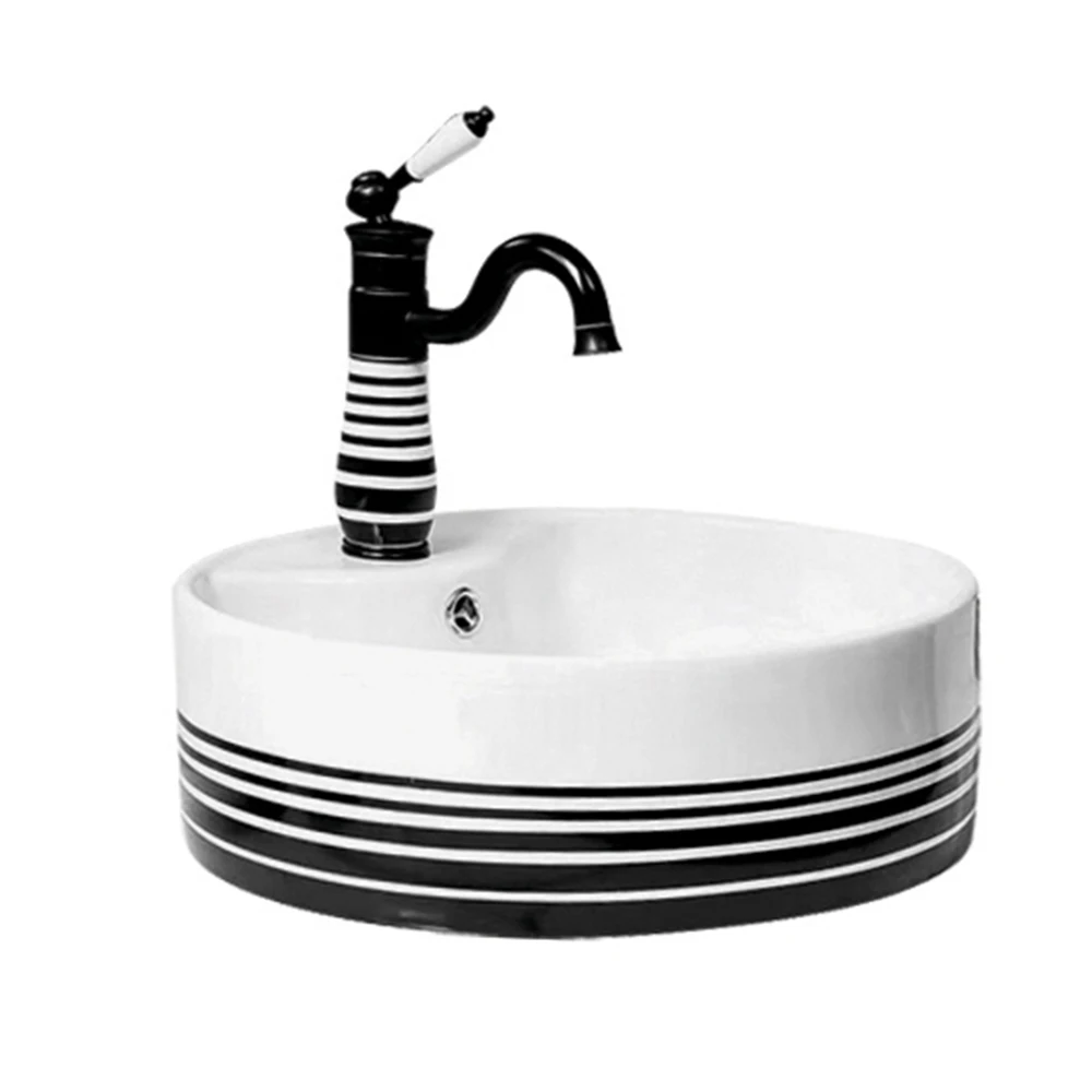 Hotel Decoration Ceramic Stone Bathroom Vanity Ware Wash Basin Sink Round