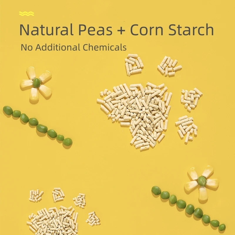Easy to Clean Cat Litter made with Peas and Corn Starch without additives Available at Wholesale Price for Export