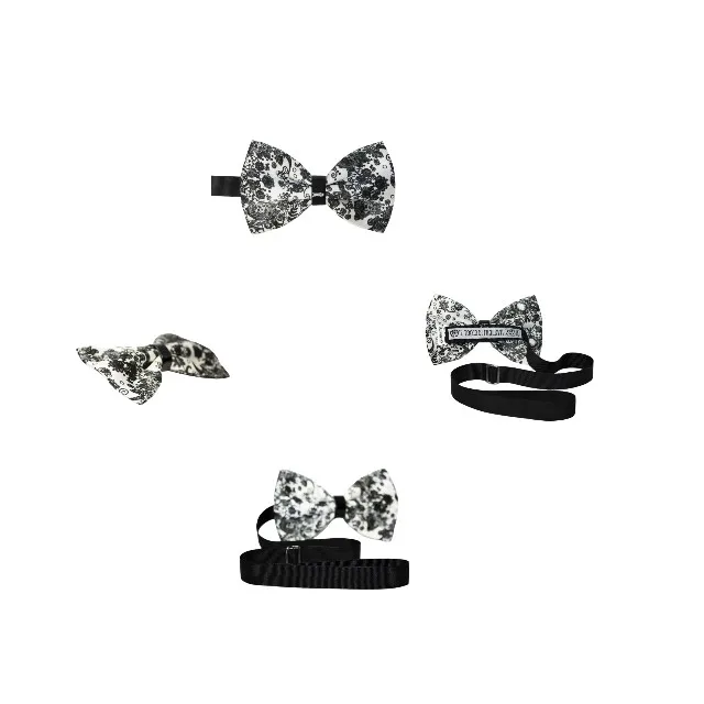 Italian High Quality Handmade Pure Silk Papillon Giorgio Alta Fabric Embroidered Pattern Bow Tie