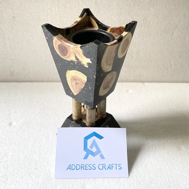 Arabic Style Wood Resin Mubkhar Burner Oud Factory Direct Selling Incense Burner Home Decor Handmade Resin Oud Burner Mubakhar