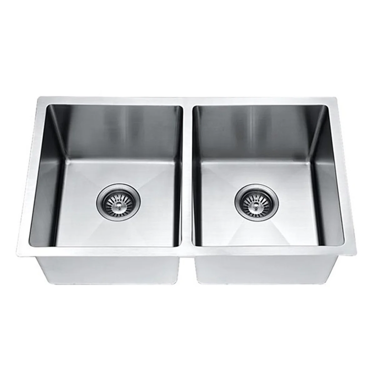 Кухонная раковина ручной работы из нержавеющей стали с двойной чашей 50/50