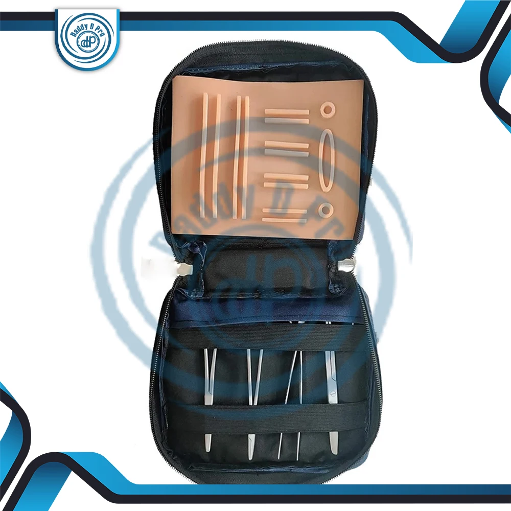 DADDY D PRO Laparoscopic Urology Suture Practicing Kit Tissue Pad Forceps Instruments Set For Medical Students Practice Kit CE