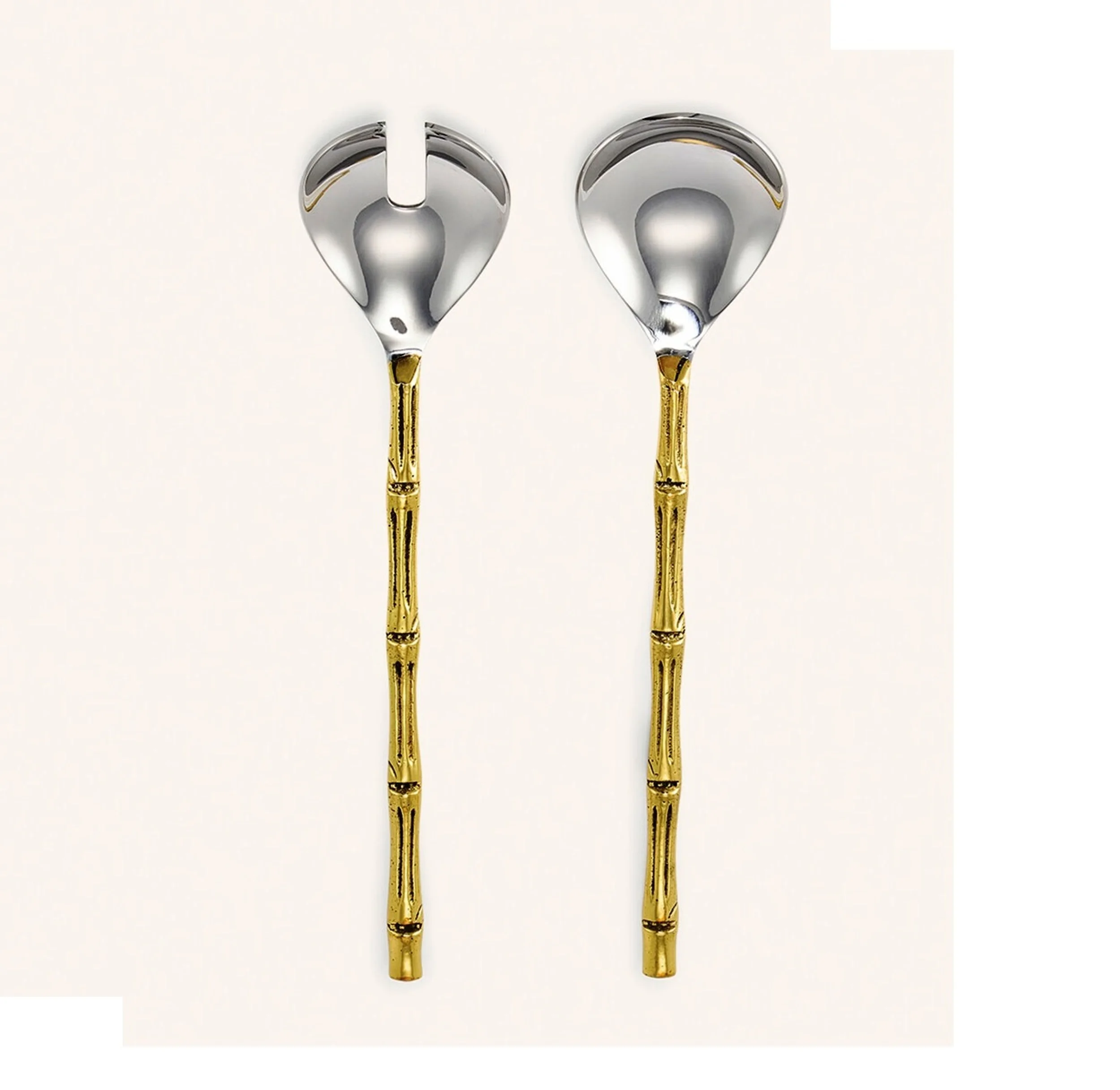 23 SALAD SERVER SET Elegant Stainless Steel BRASS COPPER with  Coating Individual Rainbow Gold Silver Platinum Color