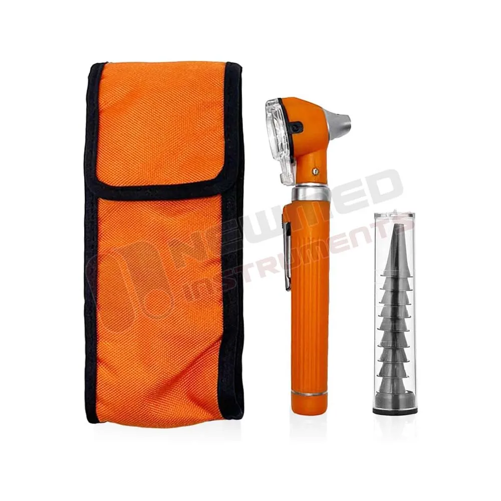 Otoscope Mini for Educational and Personal Use - Ideal for Medical and Nurse Students, Paramedics, EMT and Personal Us (Orange)