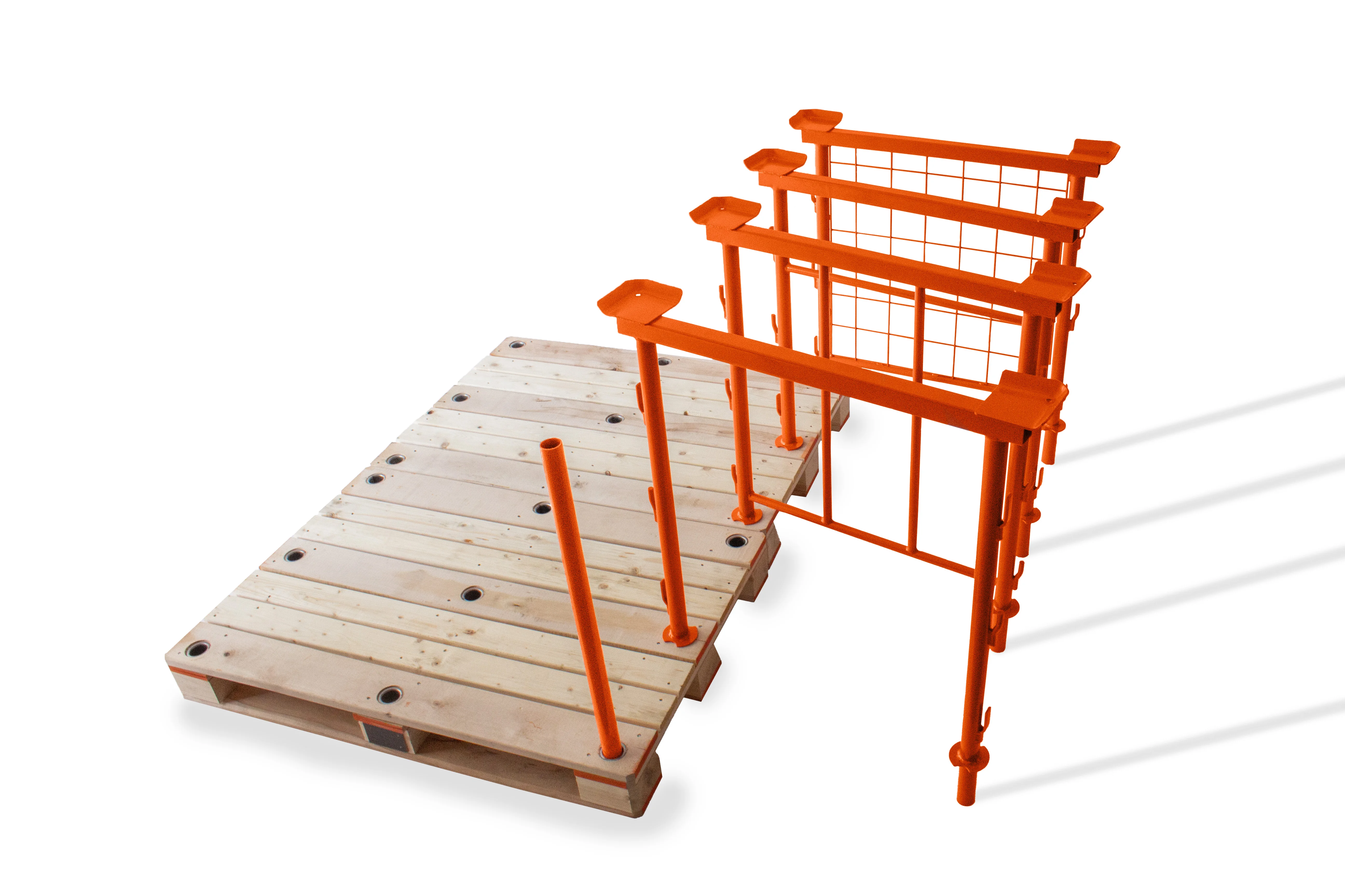 tubular stirrup pallet with hollow rivets system pallet with tubular stirrups can be stacked several times