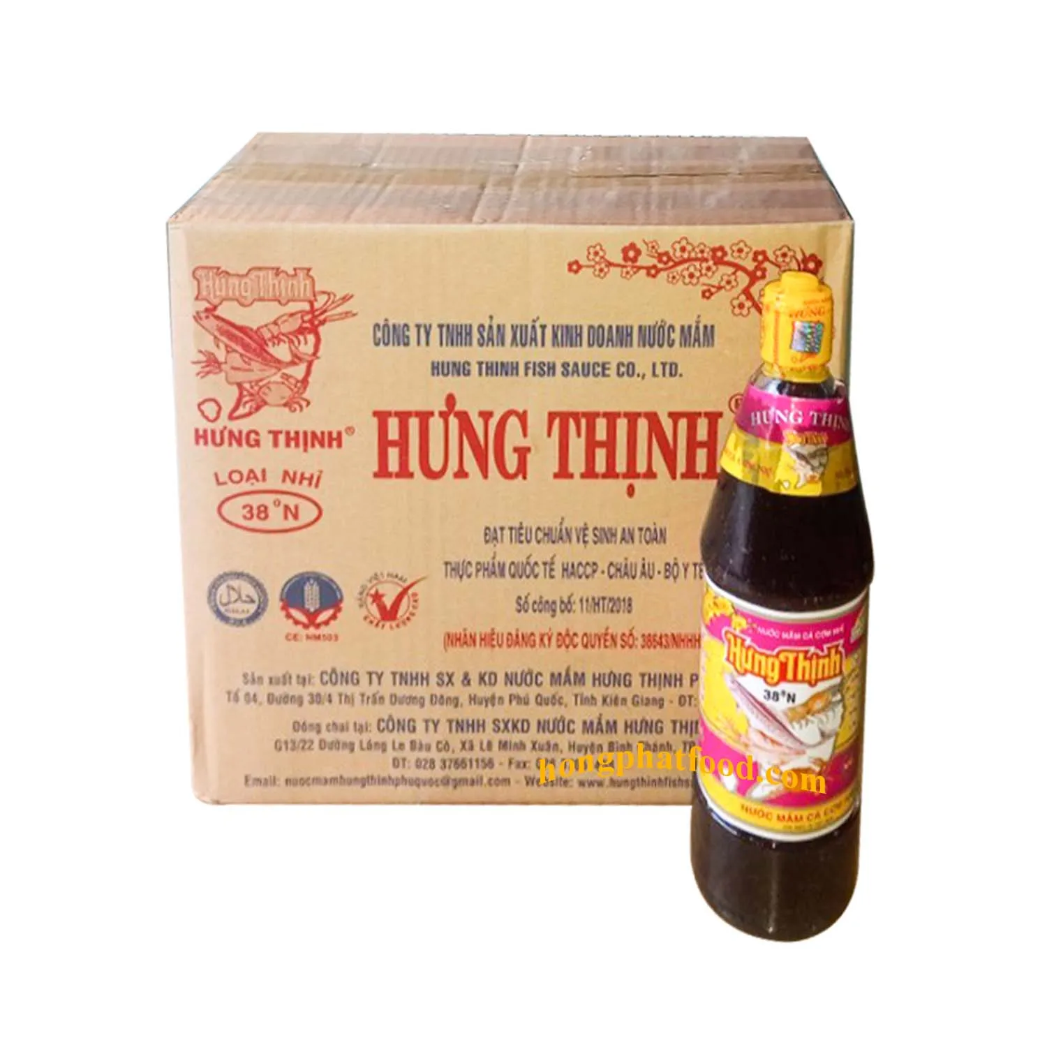 Hot sale Vietnam Sauce Hungg Thinh 38N Fish Sauce glass bottle 750ML cheap price Wholesale Delicious seafood sauce ready to ship