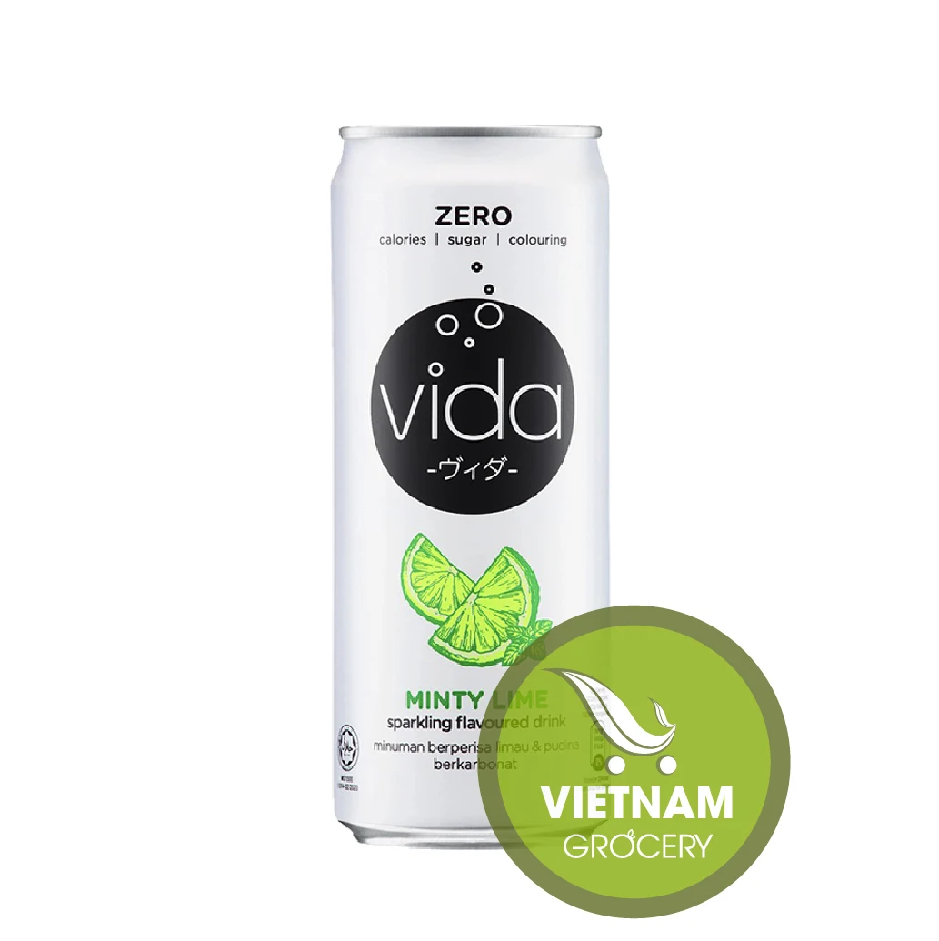 Vida ZERO Minty Lime Sparkling Drink 325ml