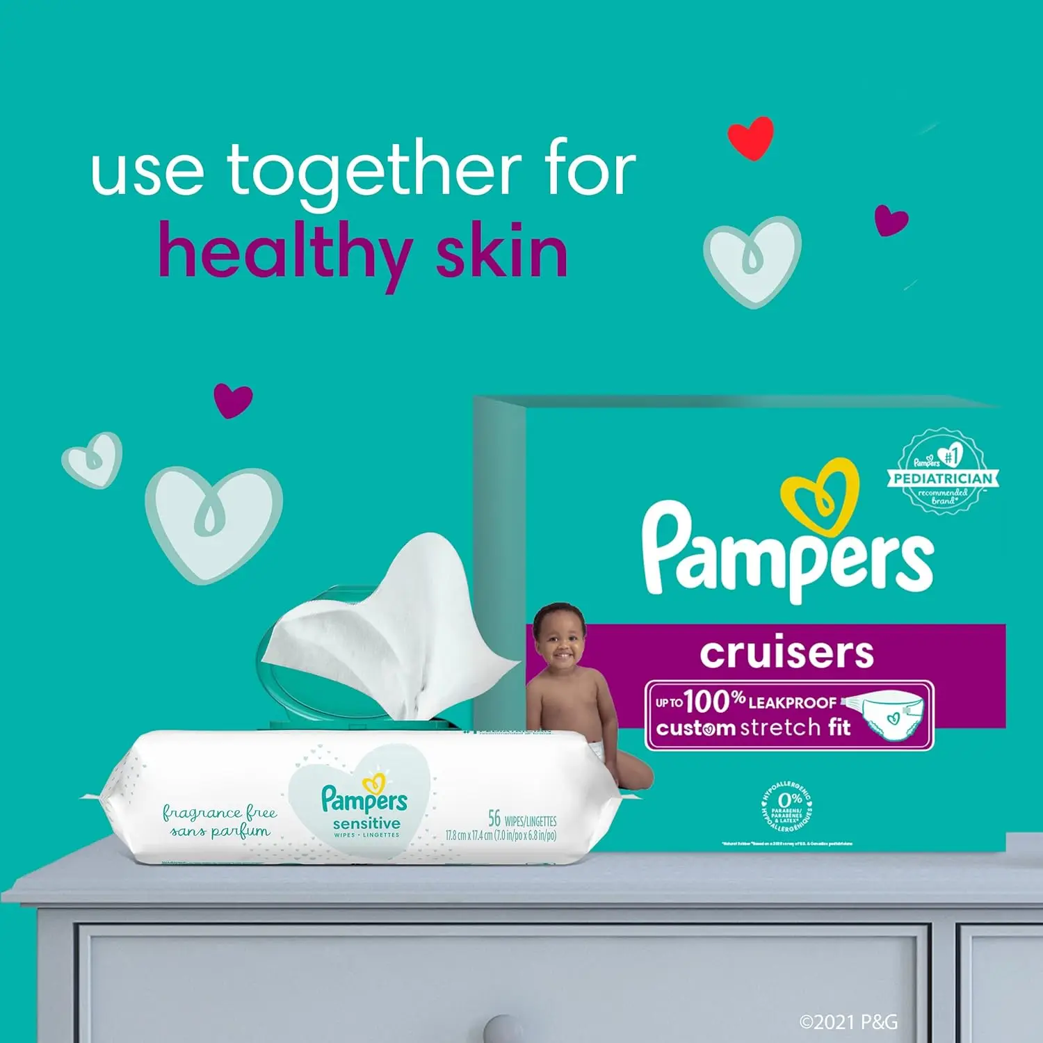 Pampers Cruisers размер 5 детские подгузники 60 шт. одноразовые из эластичного хлопка упакованные в сумку для оптовой продажи
