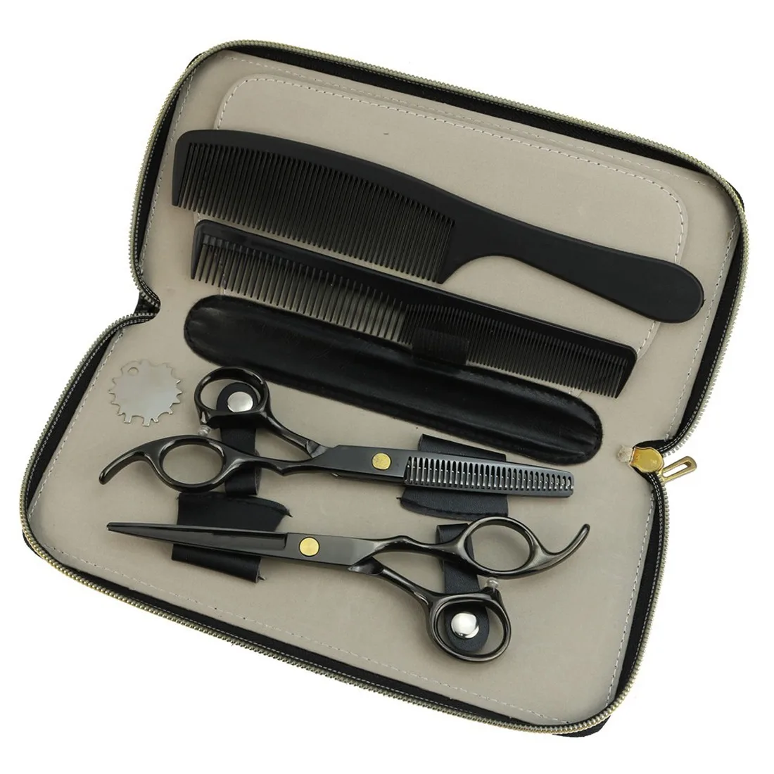 Barber Razor Professional Hair Cutting Thinning Scissors Hairdressing Comb Standard Scissors Set Barber Kit