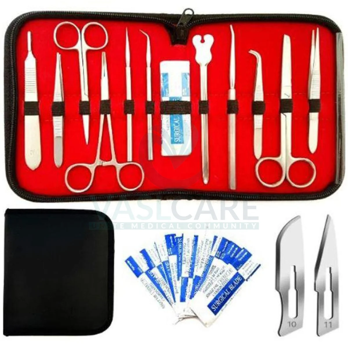 Biology Lab Anatomy Medical Set Dissecting Basic Dissection Student Practice  Kit Mini Teaching Suture practice pad 22 PC Set
