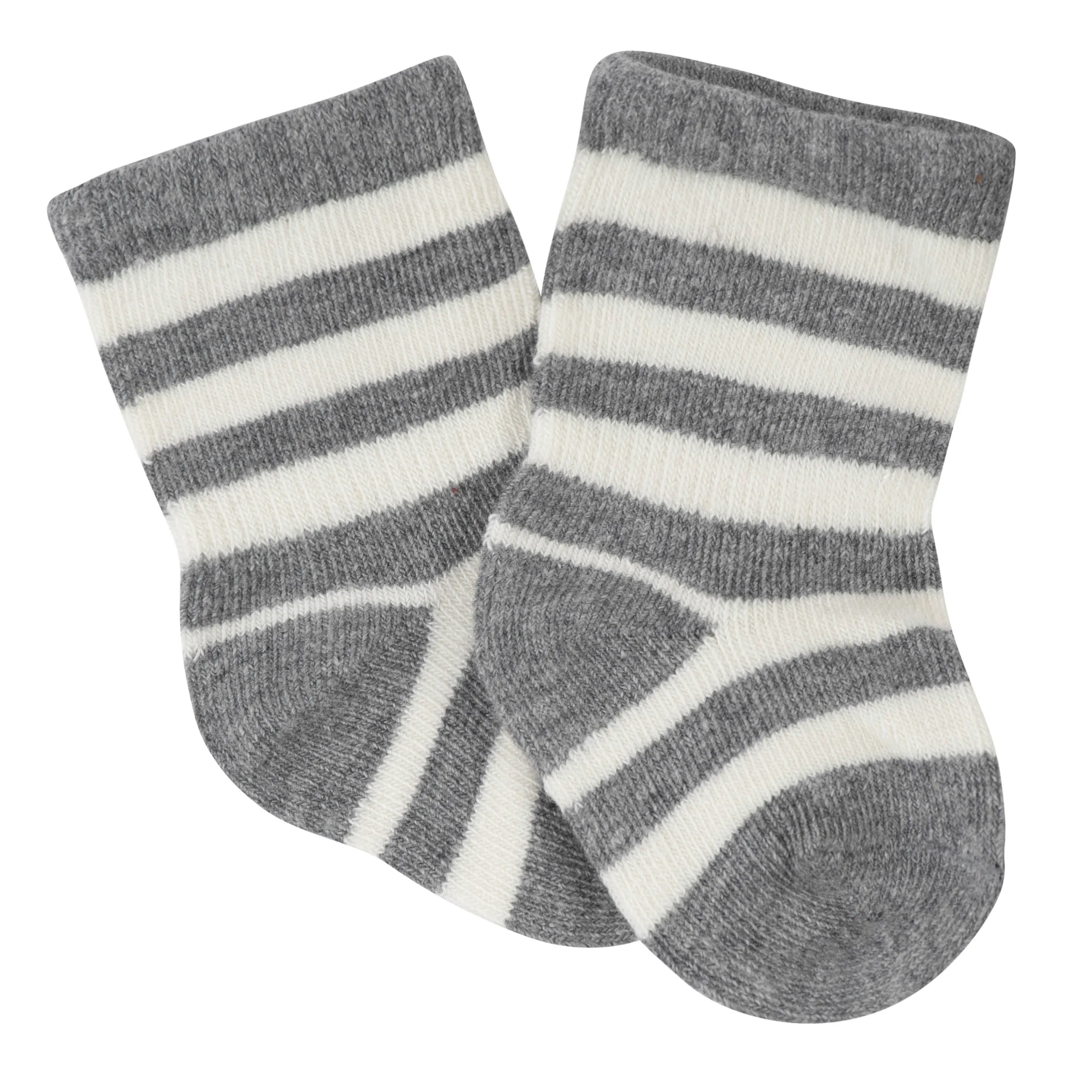 Gerber Unisex Baby Crew Socks 6-Pack Dino Inspired Jersey for Newborn & Boy Wiggle Proof 0-3 Months Size
