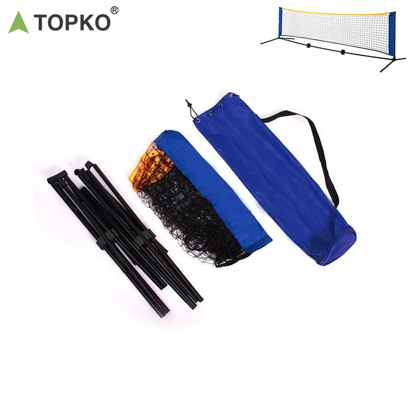 TOPKO High Quality Adjustable Badminton Net for Junior Tennis Pickleball Portable Outdoor Badminton Net with Carry Bag