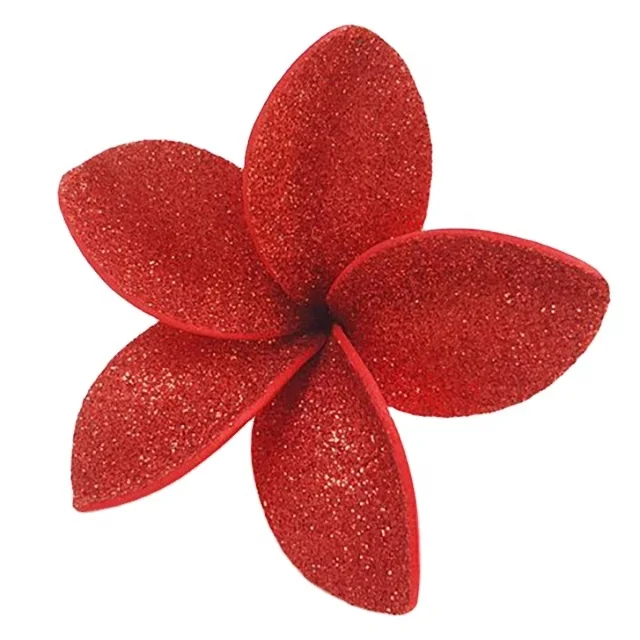 Handmade Handcraft Best Seller Selling  High Grade EVA foam hawaiian plumeria frangipani flower with special brush pattern print