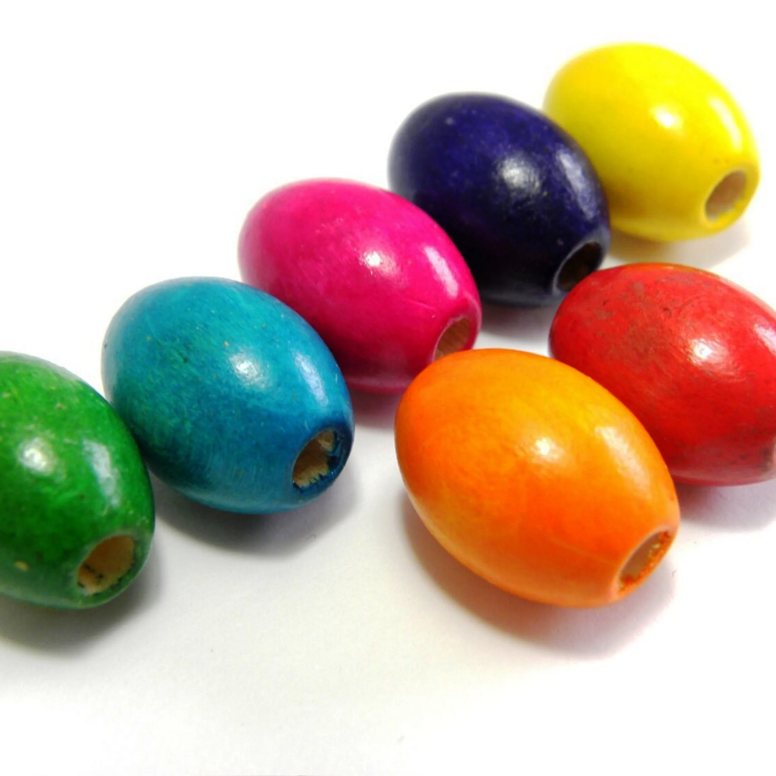 Buy 17x13 Mm 0 7 X 0 5 Inch Large Oval Wooden  Customized Color And Size Wooden Beads Indian Handmade Genuine Products