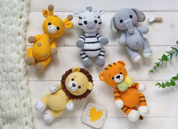 ECO-friendly Crochet Small Elephant Toy Knit Bunny Crochet Toy Handmade Wholesale Baby Toys Crochet made in Vietnam