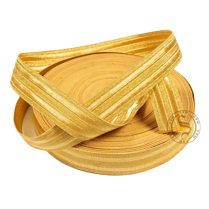 Wholesale Gold Mylar Braid Ribbon for Infantry Uniform | Customize Your Pilot Uniform with Our Braid Lace