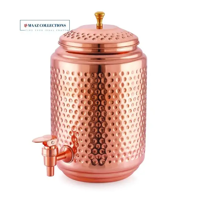 Unique Design Handmade Copper Water Drink Dispenser With One Tumbler Home & Hotel & Restaurant & Kitchen Items