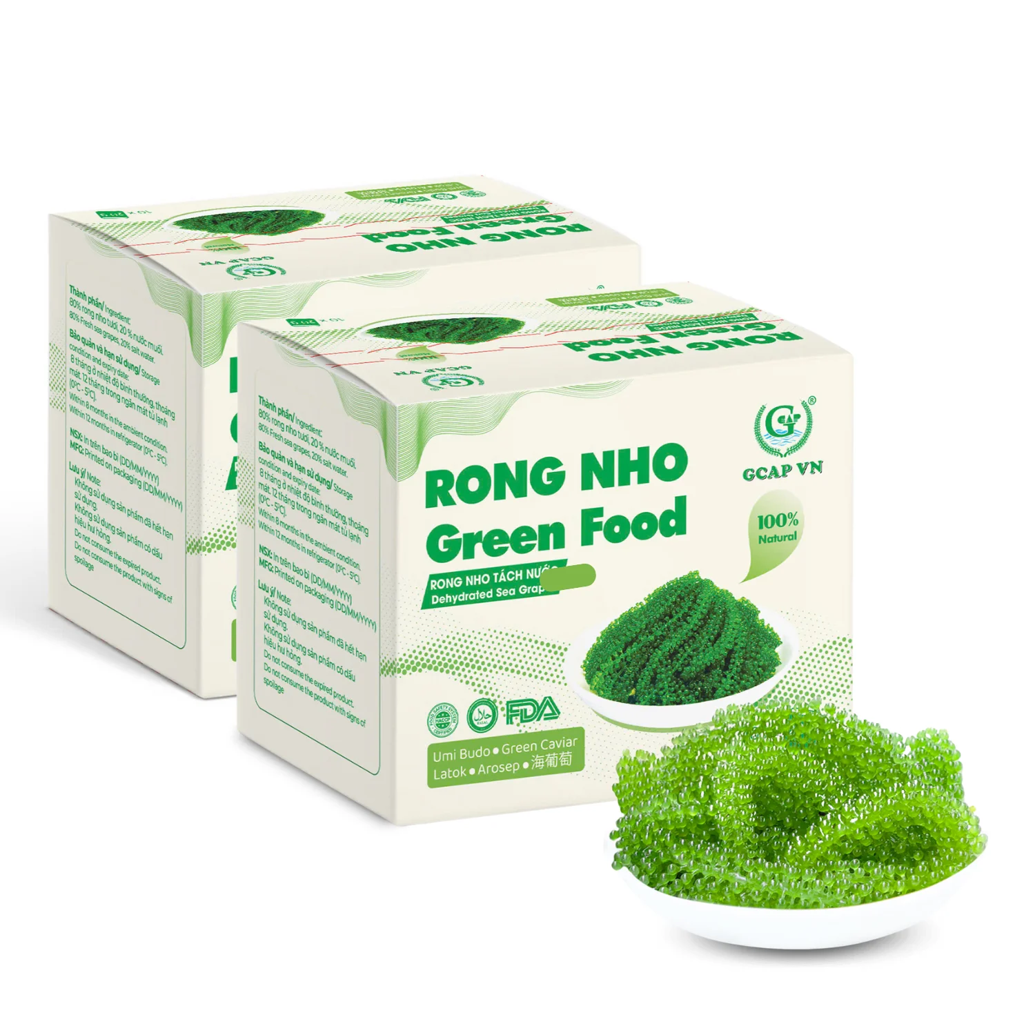 100% Organic Wild Craft Sea Grapes High Quality Salted Seaweed Seafood Dried & Fresh Halal Certified Packaged in Carton Box