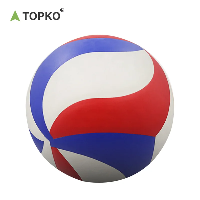 TOPKO Volleyball, PU Leather Soft Indoor Outdoor Volleyballs Sports Training Game, Volleyball size 5 Colorful Beach Volleyball