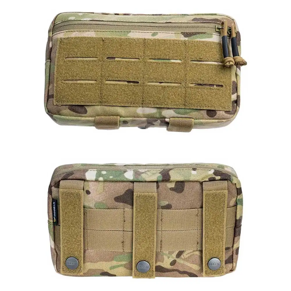 Abdominal Drop Pouch Dual-Purpose Carrying Kit EDC Bag with MOLLE Hook and Loop Panels use for Vest