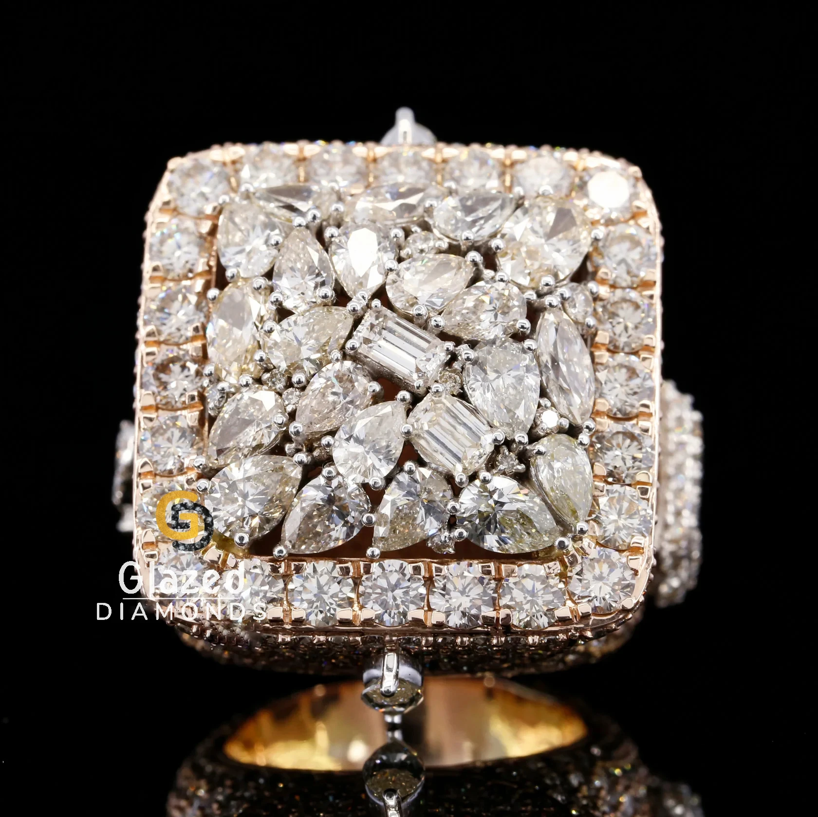 Wholesale Factory Price Moissanite Jewelry 925 Silver Iced Out Diamond Men Rings Hip Hop Moissanite Ring