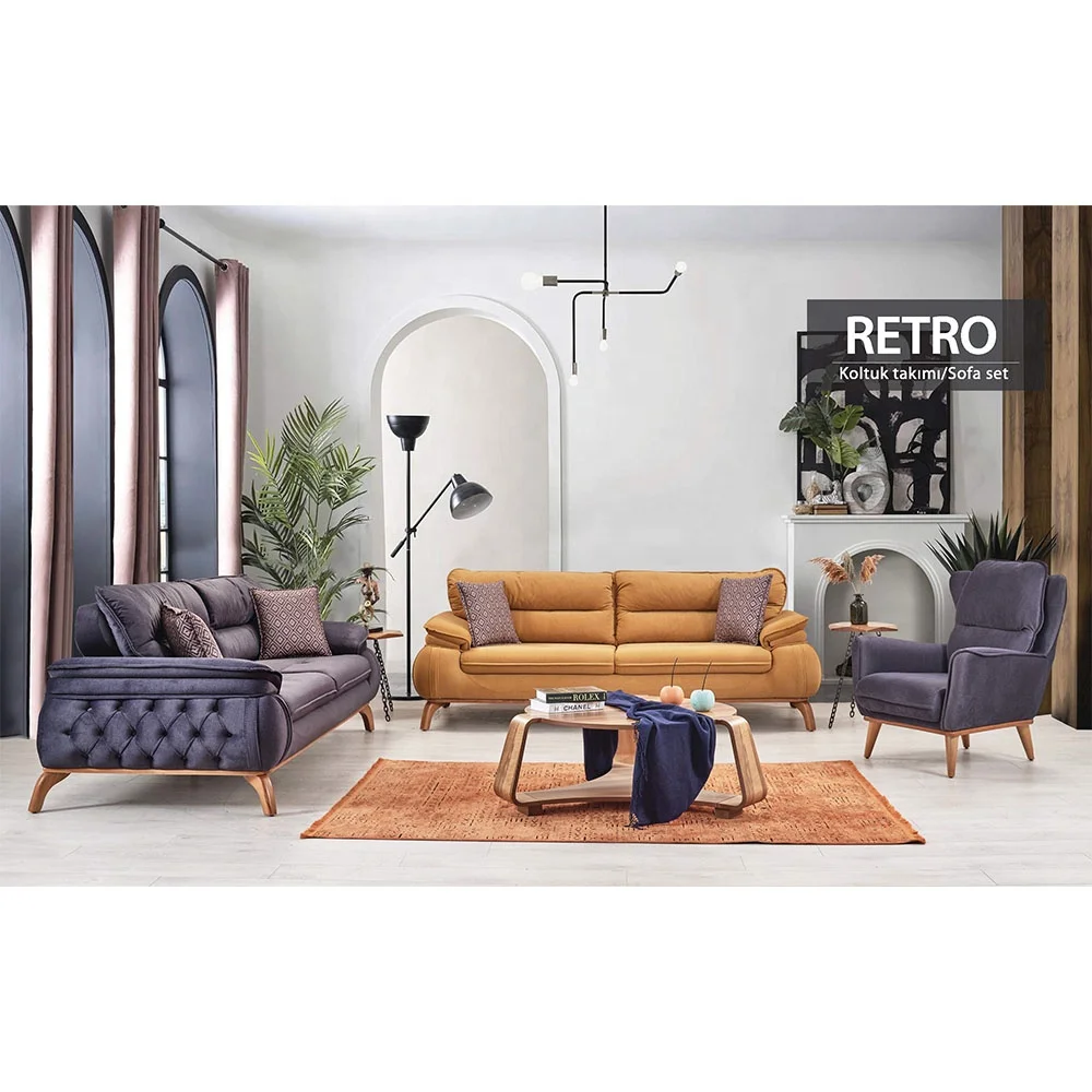 Modern Living Room Furniture Sofa Set Sofa Bed with stainless waterproof Fabric Turkish Furniture Chesterfield Sofa Set with Bed