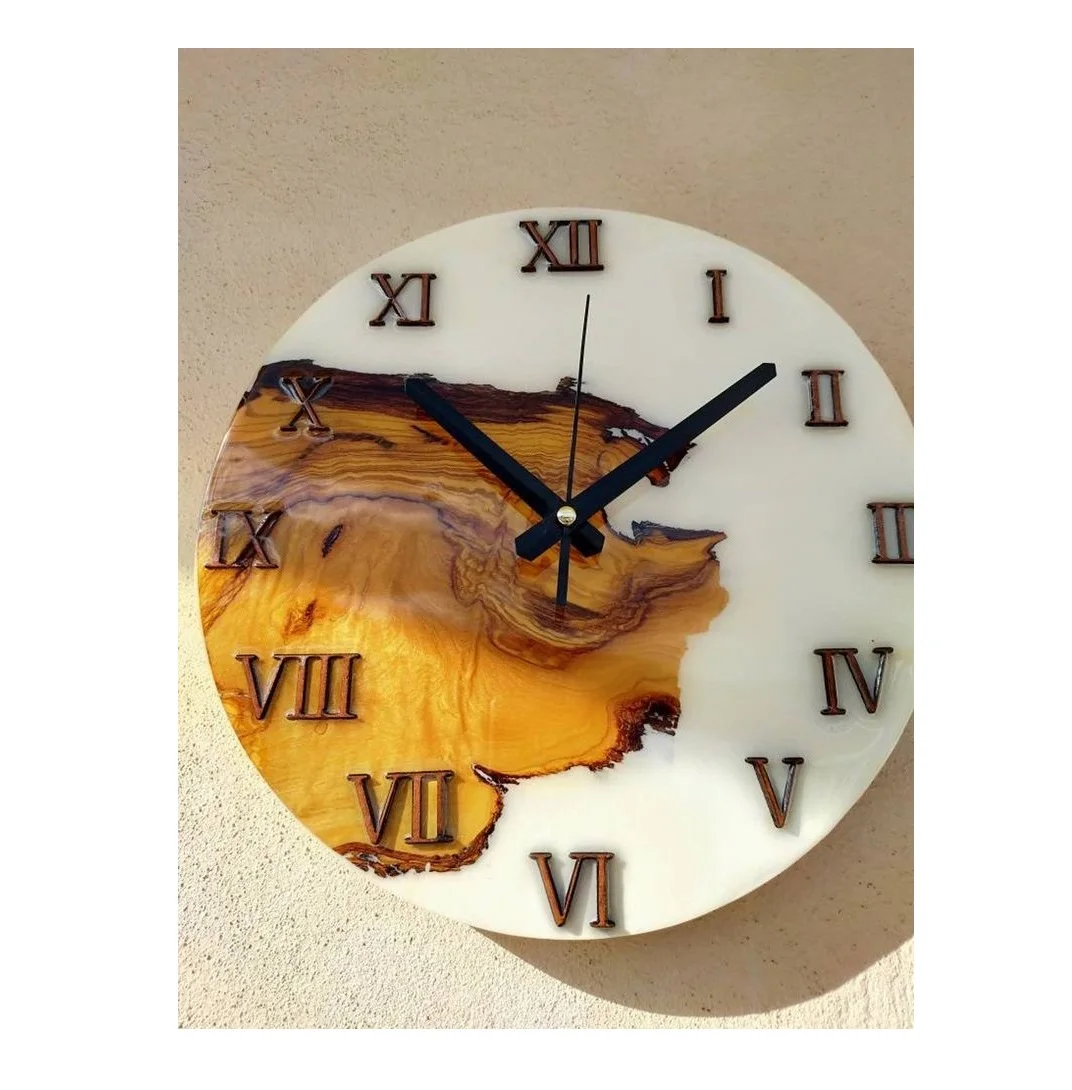 Indian Supplier Vintage-Inspired Resin Wall Clock with Hand-Painted Details for a Rustic Touch in Your Home from India