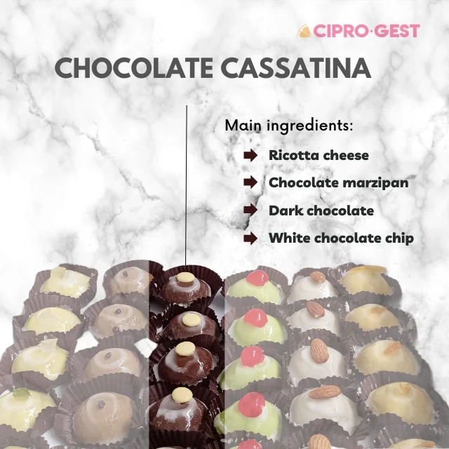 Ремесленный шоколад Cassatina маленький Cassata Sicilian типичный торт со свежей рикоттой приготовленный в Италии около 40 г идеально подходит для