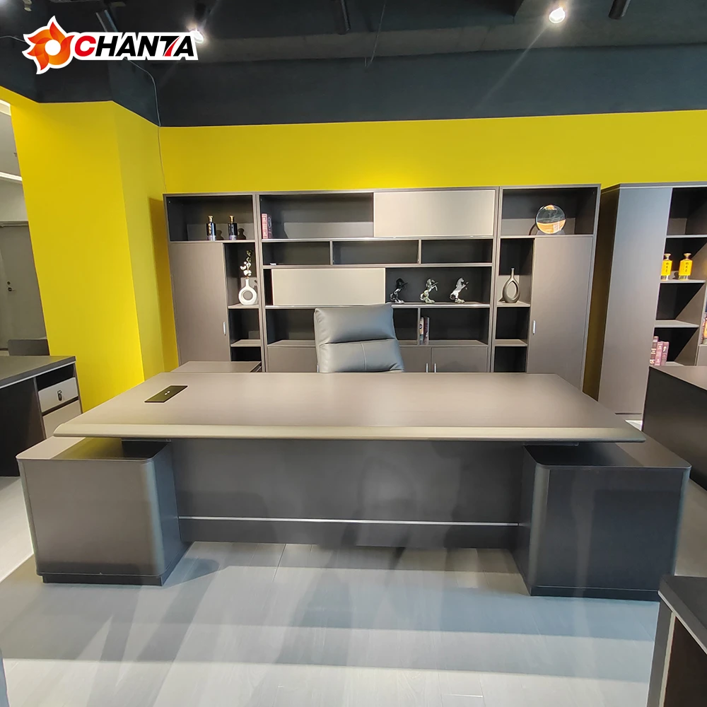 Buy Office Furniture Fast Delivery The Best Office Table Brown Veneer L Shape Executive Home Ceo Office Desk