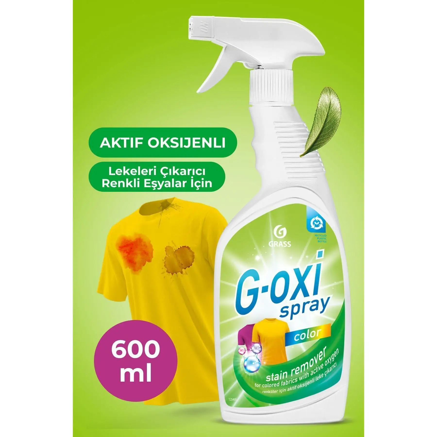 G-oxi 600 ML Spray Stain Remover for Colored Fabrics Effective Laundry Cleaner
