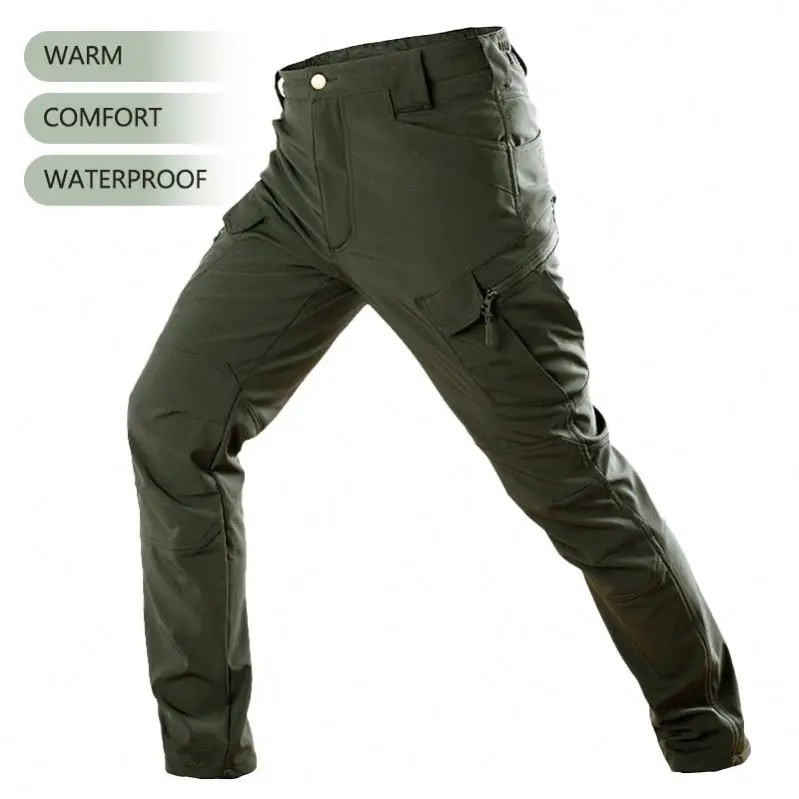 New Casual Solid Color Men Trousers Cotton Elastic Long Trousers Cargo Outdoors Pants