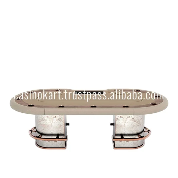 Luxury Modern Standard Full-Size Elegant Poker Table High Quality Oval Blackjack Wooden Metal Materials Folding New Competitive