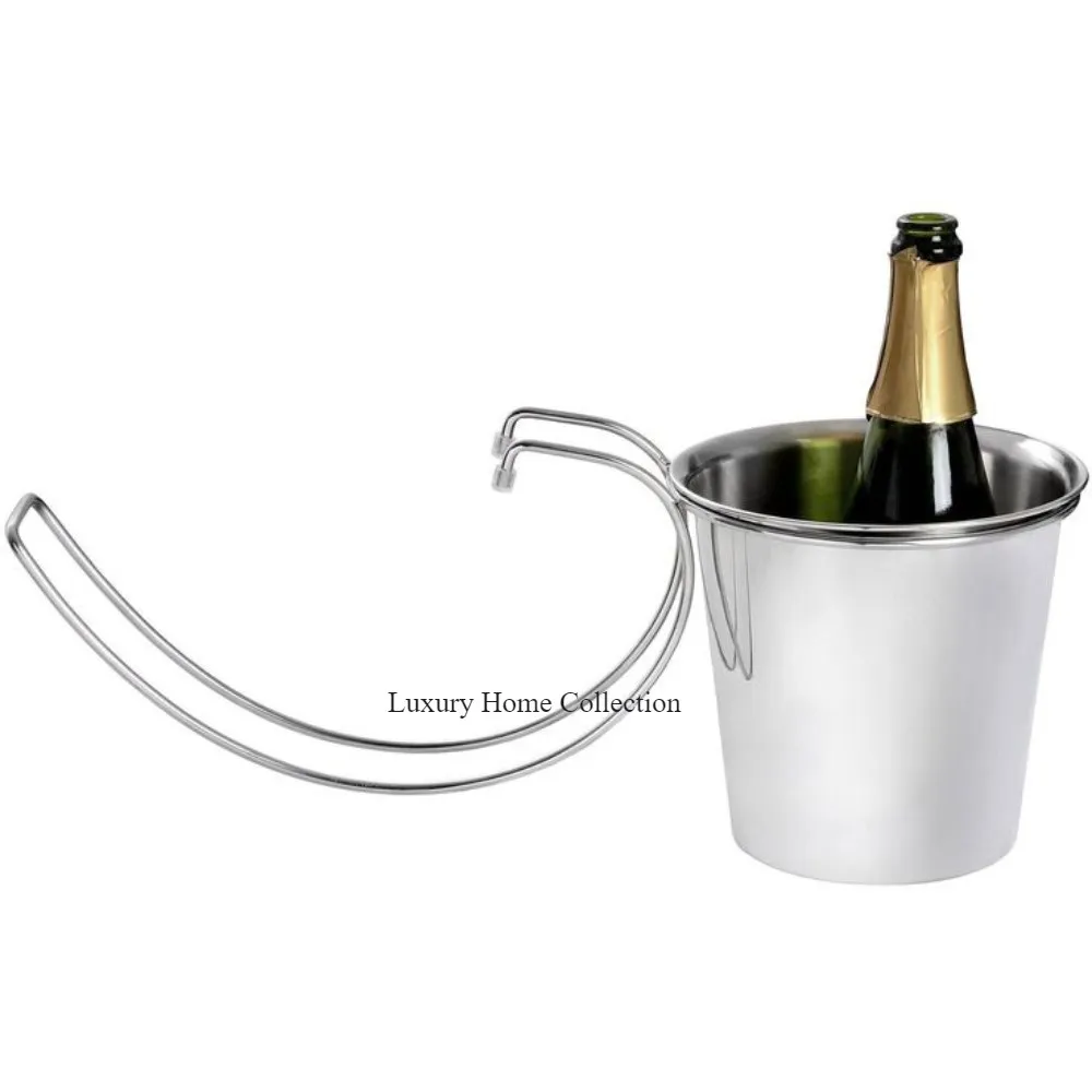 Stainless Steel Silver Color Metal Bar Wine Bucket And Tub Beverages Tubs Wine And Champagne Chiller And Cooler Tabletop