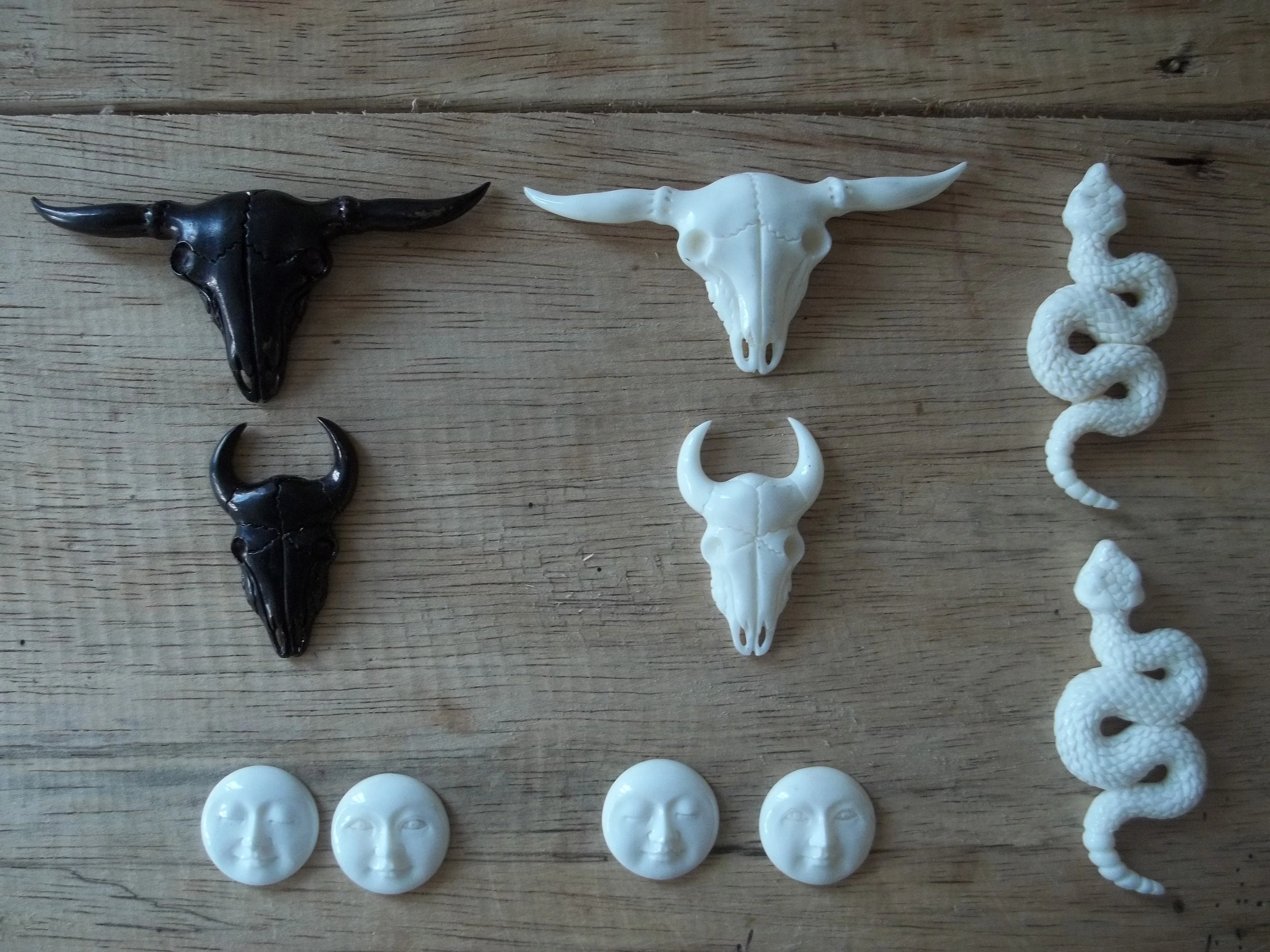 Organic Horn Tribal Fashion Earrings from Bali