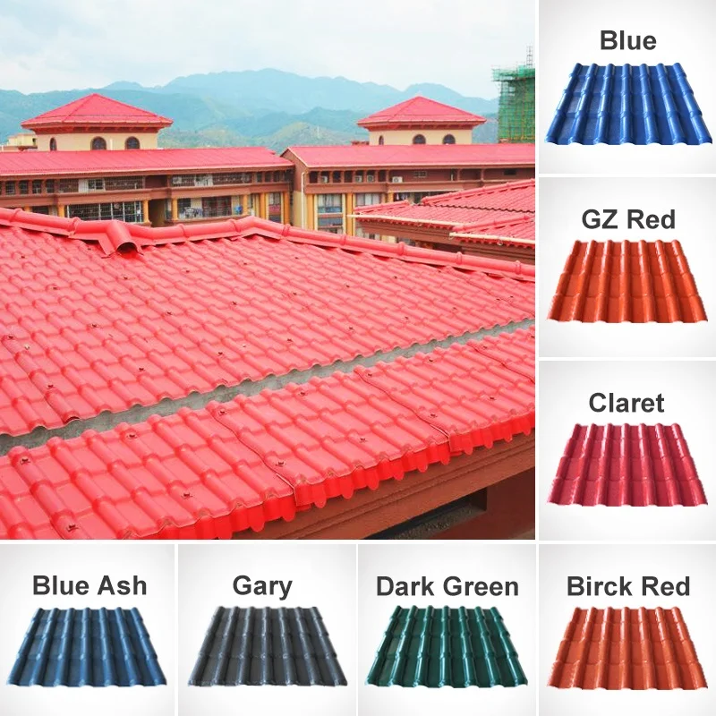 Muestras gratuitas teja tipo espanola y Teja PVC para techos de casa materiales de tejas termoacusticas upvc