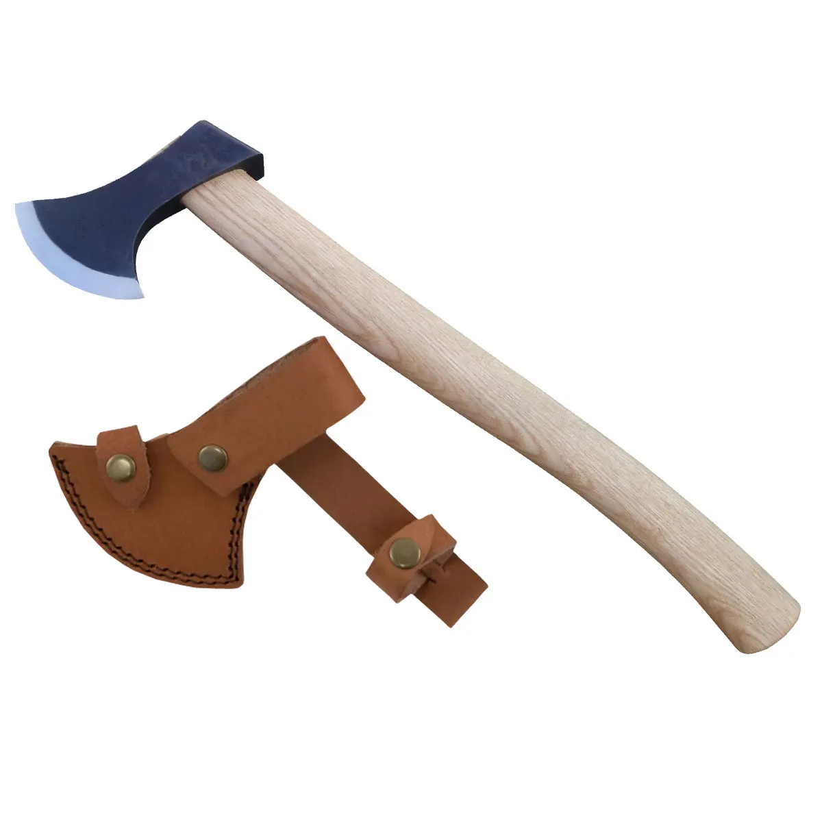 Professional Handmade Viking Axe Industrial Grade Camping Axe Carbon Steel Stainless Steel Leather Cover Felling Nordic Usage