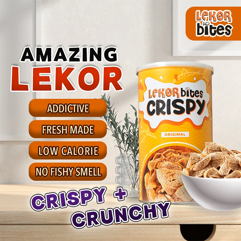 Hottest Seller Lekor Bites Crispy 200g Original Flavor Nutrients For A Crunchy Yet Healthier and Less Greasy Snack