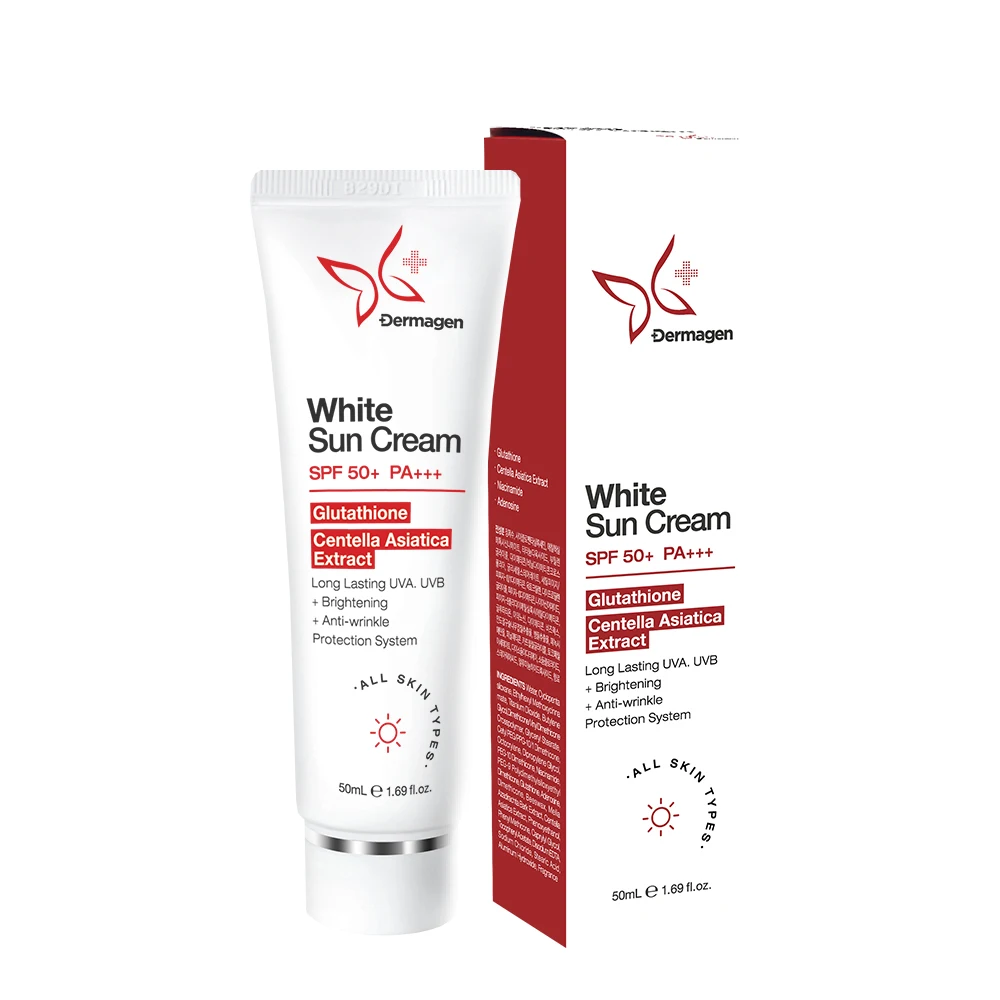 Dermagen White Sun Cream, anti UV rays, skin whitening, anti-wrinkle, sunblock, SPF50+/PA++++