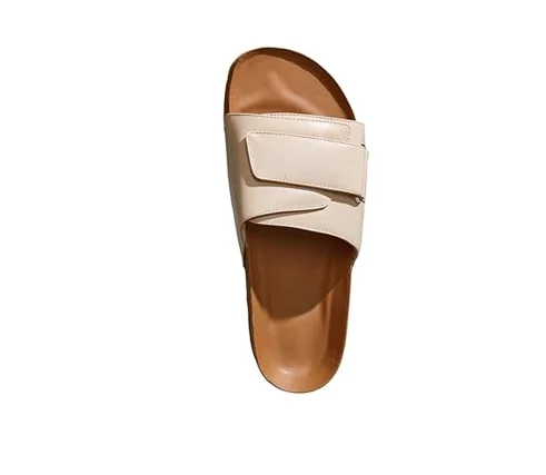 Happy China 2024 man shoes genuine leather slipper beach thong sandals anti slip flipflops for men
